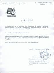 Expertise votes électroniques avec LE NET EXPERT - Attestation réussite Cybercriminalité Formations RGPD et CYBER par LE NET EXPERT - Numéro formateur